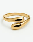 Adjustable Double Drop Gold Ring