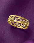 Filigree Leaf Ring