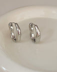 Vintage Irregular Gold and Silver Earrings