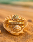 Shell Golden Ring Set