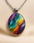 Colorful Round Stone Necklace