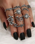 Enchanted Forest Rings Pack in Antique Silver