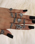 Enchanted Forest Rings Pack in Antique Silver