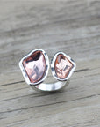 Double Crystal Silver Ring