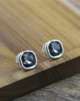 Small Crystal Earrings in Silver