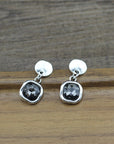 Cubic Crystal Silver Earrings