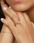 Zinnia Pear Ring