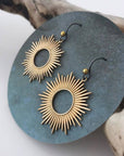 Boho Solar silver earrings