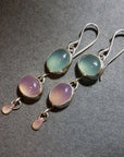 Silver Boho Bicolour Crystal Earrings