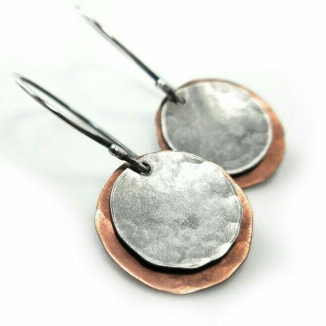 Vintage Silver &amp; Bronze Plated Earrings