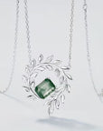 Moss Agate Fern Necklace
