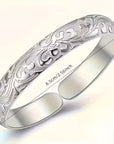 Retro Floral Silver Bracelet