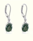 Moss Agate Rounded Earrings