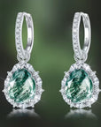 Moss Agate Bright Drop Earrings