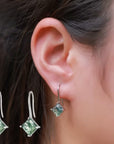 Moss Agate Cubic Earrings
