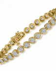 Golden Round Crystal Bracelet