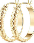 Golden Wave Hoop Earrings
