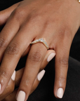 Contoured Diamond Ring