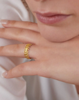 Summer Bloom Leaf Ring