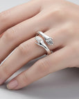 Silver Adjustable Hug Ring