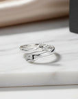 Silver Adjustable Hug Ring