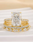 Jaily 3PC Wedding Ring Set | Gold