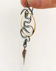Irregular Geometric Spiral Earrings Serpentine