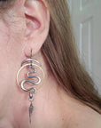 Irregular Geometric Spiral Earrings Serpentine