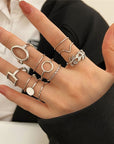 Pack 11 Vintage Silver Rings