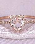 Crystal Heart Ring with Zirconias