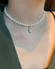 Moonstone Pearl Pendant