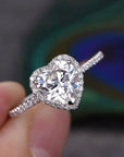 Crystal Heart Ring with Zirconias