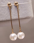 Luxury Dangling Earrings with Special Hand-Plaid Pearls