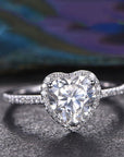 Crystal Heart Ring with Zirconias