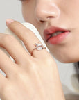 Rose Silver Fox Ring