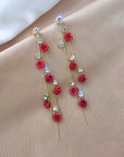 Rose Cascade Earrings