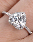 Crystal Heart Ring with Zirconias