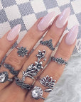 Enchanted Forest Rings Pack in Antique Silver