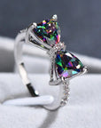 Multicolor Crystal Bow Ring