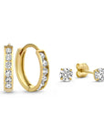 Dara Brillane Stone Earrings Set | Gold