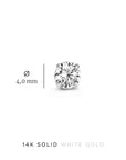 Dara Brillane Stone Earrings Set | White Gold