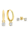 Larmes de Lune Stone Earrings Set | Gold