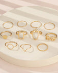 Pack 11 Vintage Silver Rings