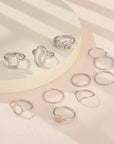 Pack 11 Vintage Silver Rings