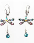 Elegant Carved Dragonfly Earrings