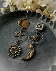 Sun-Moon Pendant Earrings
