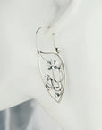 Sterling Silver Lotus Flower Earrings