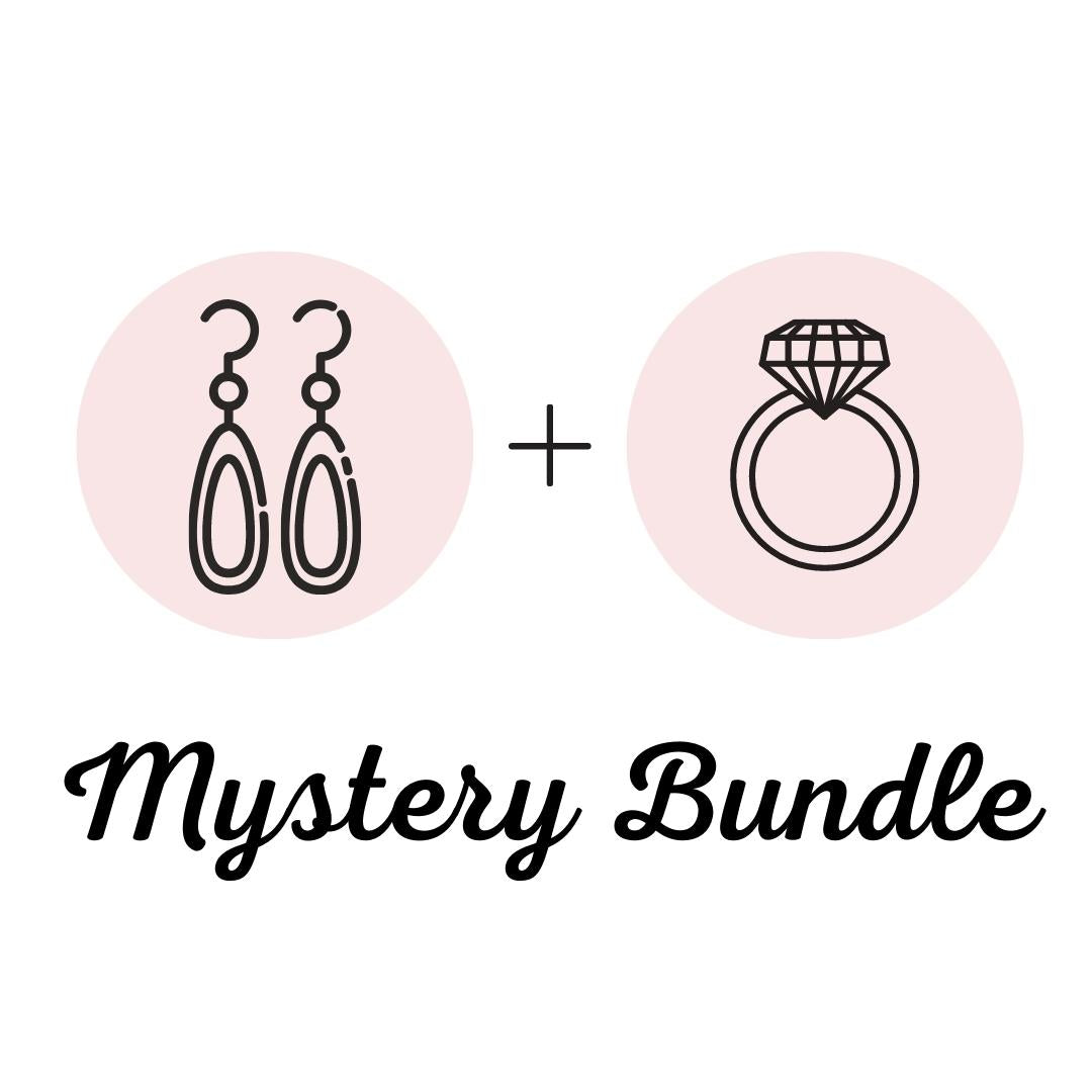 Mystery Earrings &amp; Ring (adjustable) - Bundle