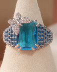 Blue Bright Butterfly Ring