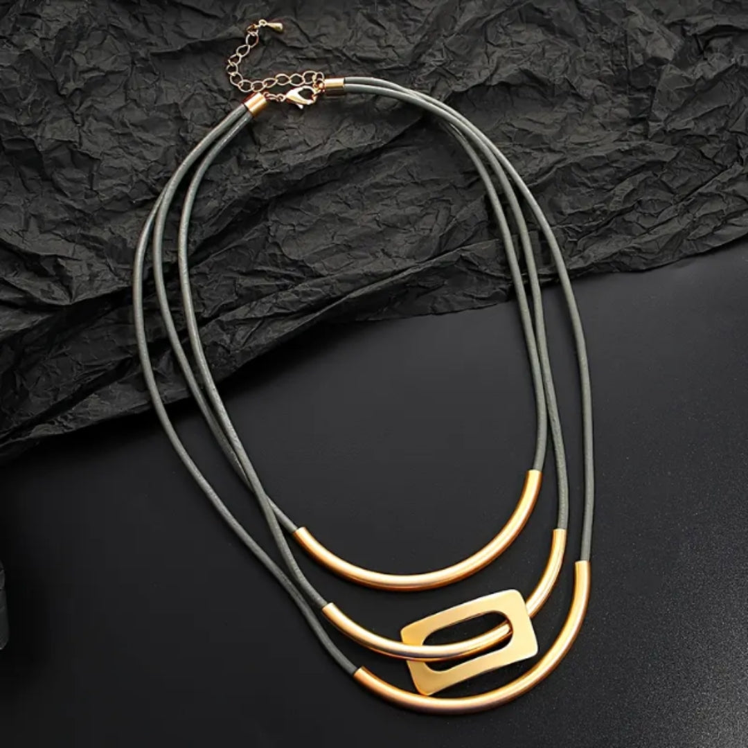 Gold &amp; Black Necklace